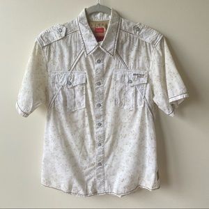 FIRETRAP MEN’S PRINTED POLO SHIRT Size L